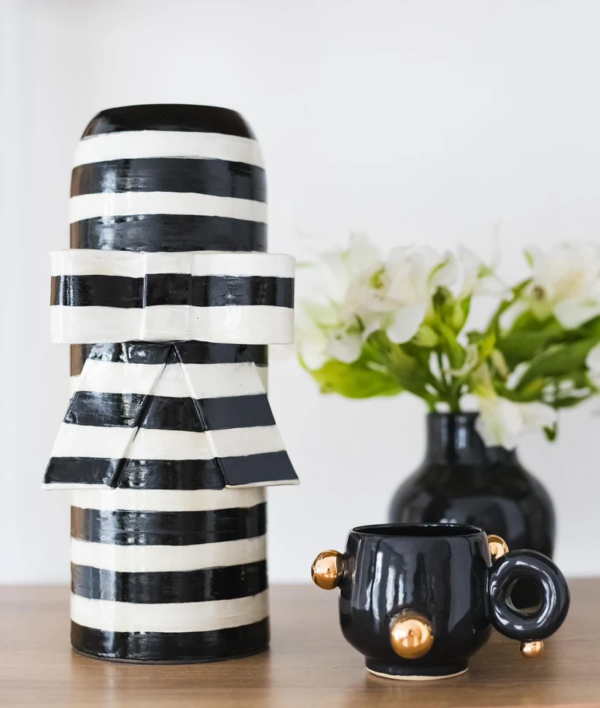 Xícara Paola 100ml + pires orgânico | cor preto - Image 2