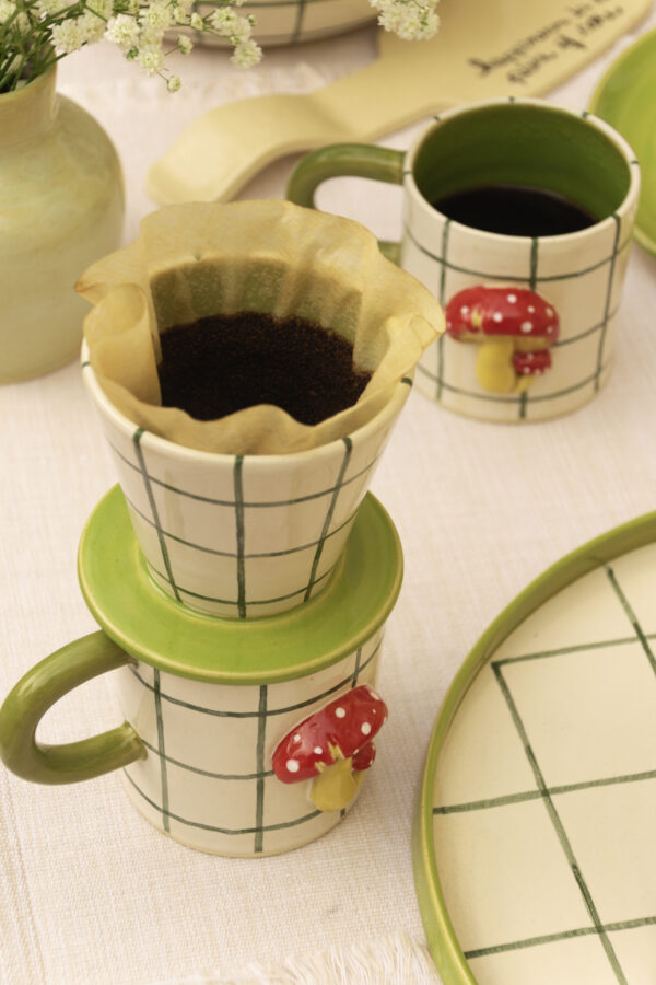 Caneca + Coador Giardino - Cogumelo