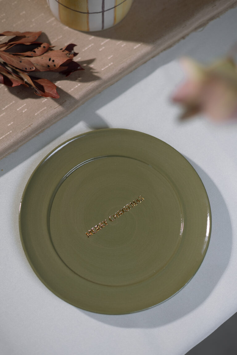 Prato Merry Christmas | cor verde orvalho