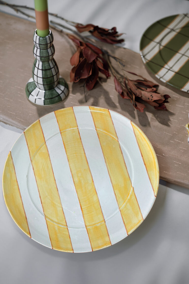 Prato raso stripes | cor amarelo canário